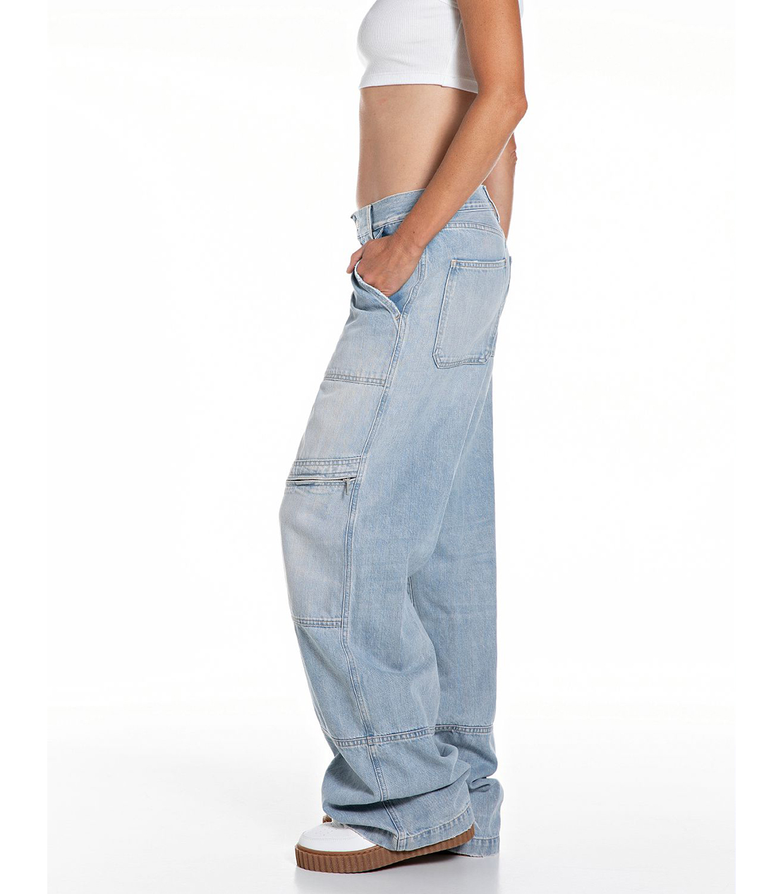 ライトブルーワークワイドデニム 詳細画像 ライトブルー 3